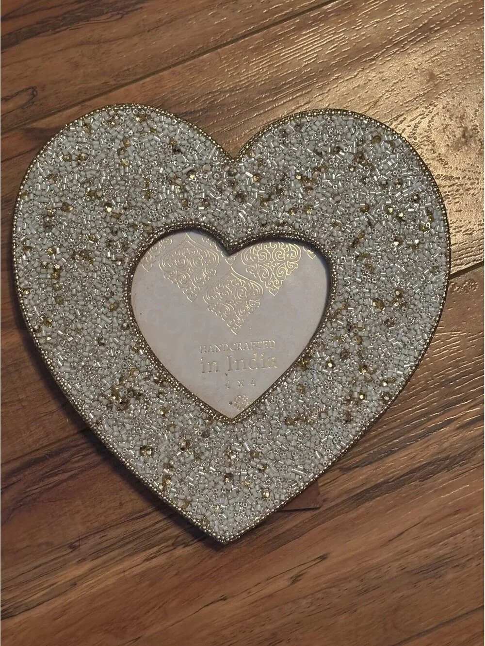Set of Two Decorative Heart-Shaped and Love-Themed Photo Frames